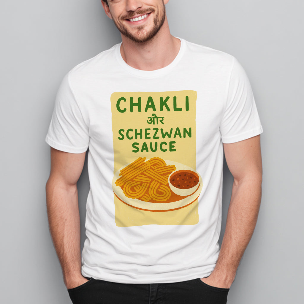 Chakli with Schezwan Sauce  - T-Shirt