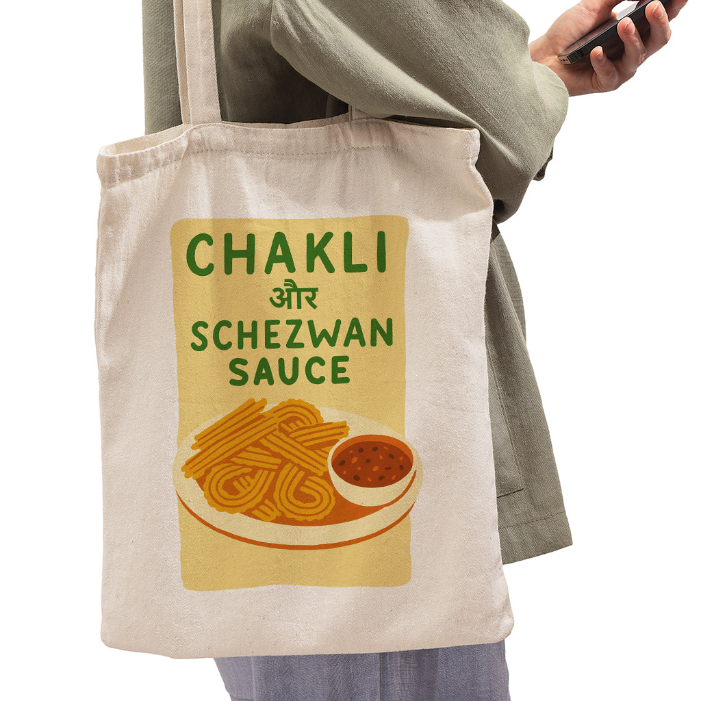 Chakli with Schezwan Sauce - Tote Bag