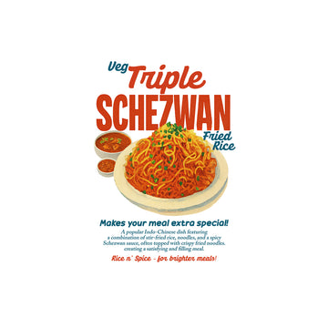 Triple Schezwan Rice Veg - T-Shirt