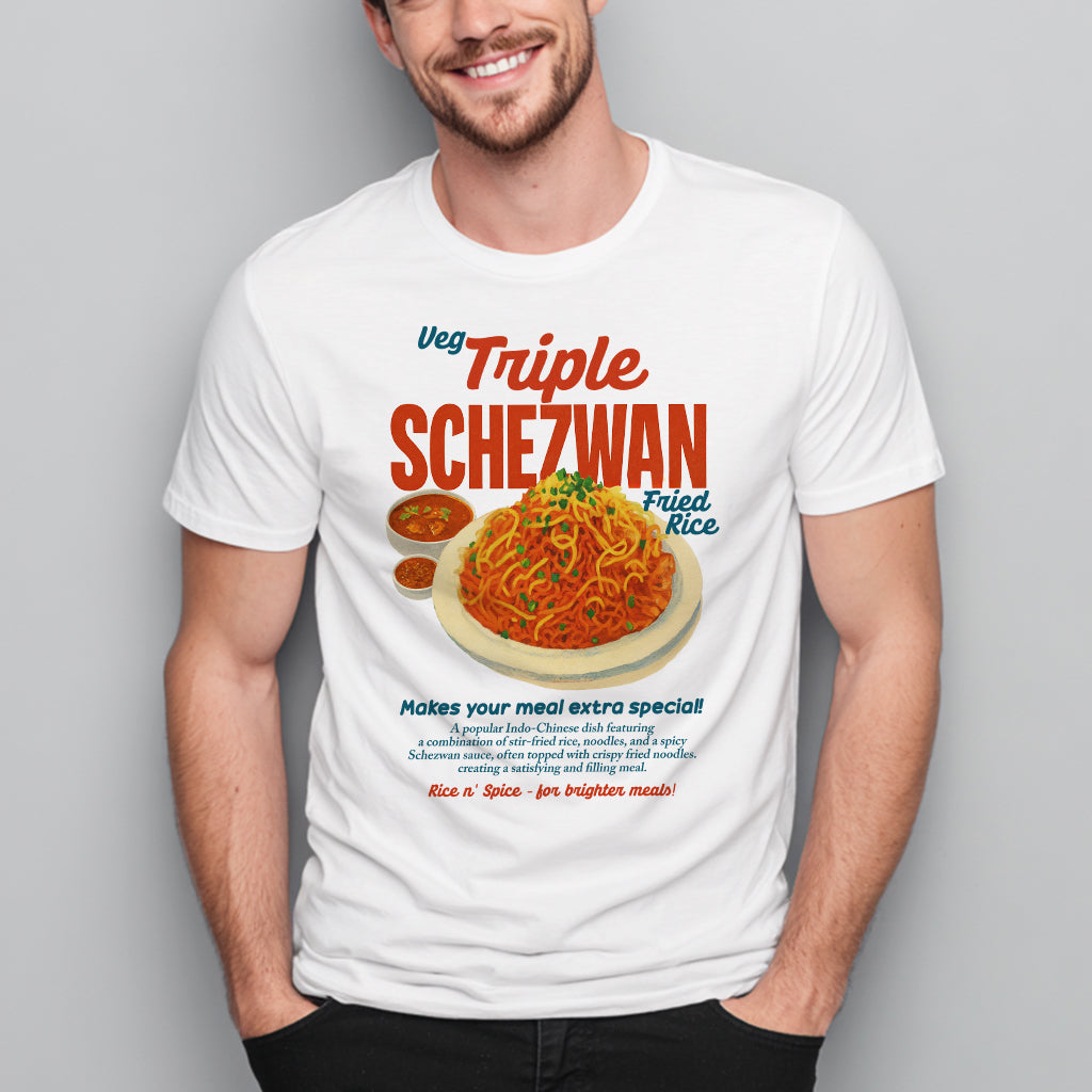 Triple Schezwan Rice Veg - T-Shirt
