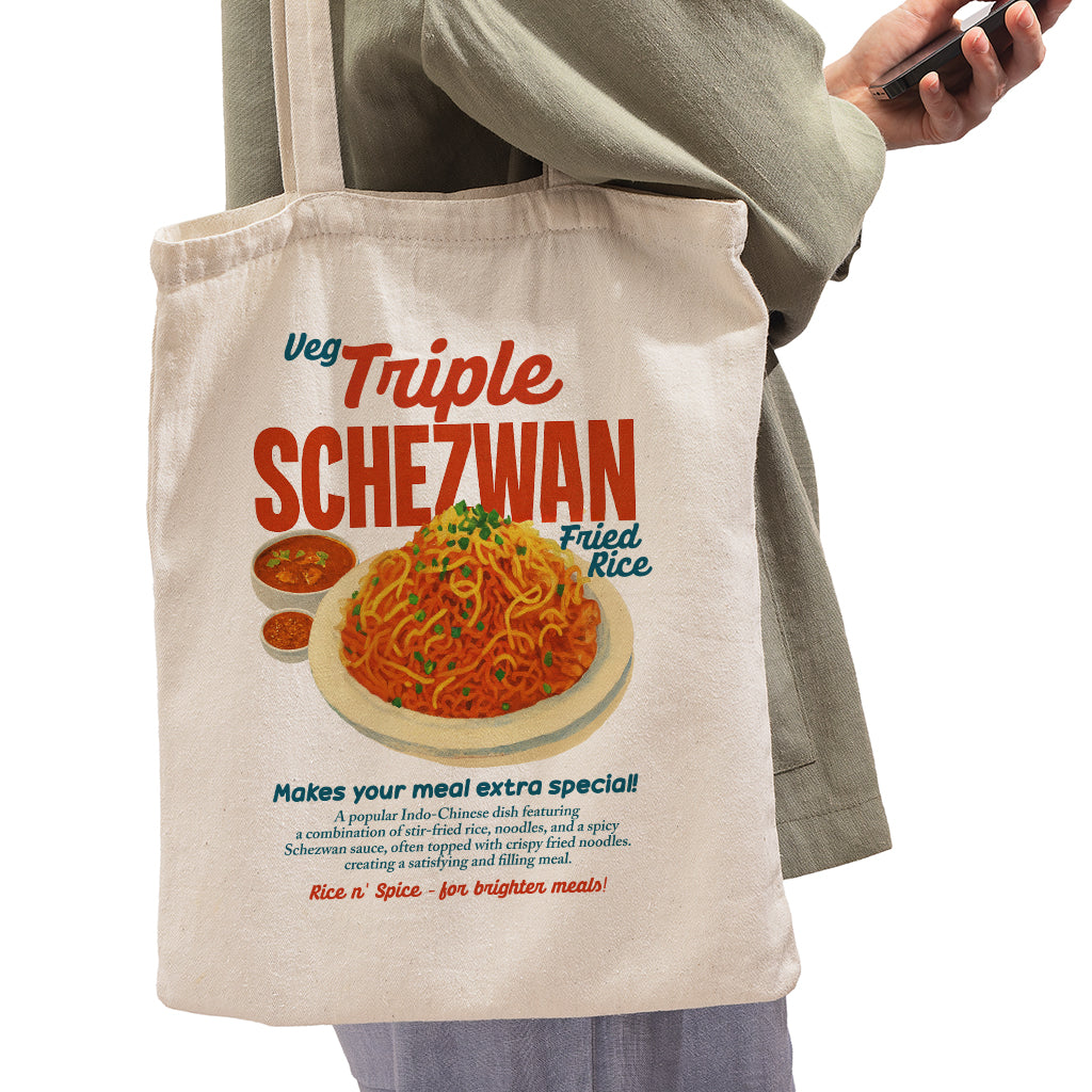 Triple Schezwan Rice Veg - Tote Bag