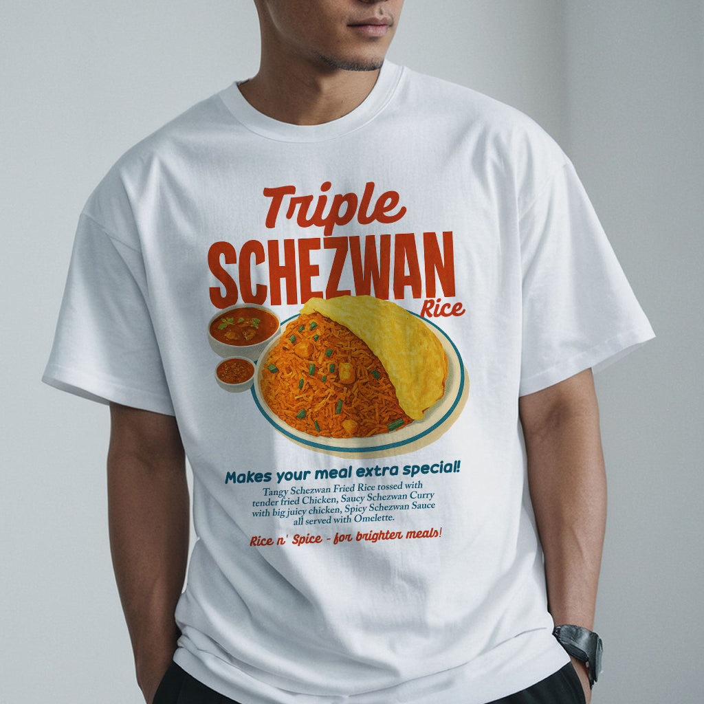 Triple Schezwan Rice - Oversized T-Shirt