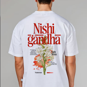 Tuberose (Rajnigandha) - Oversized T-Shirt