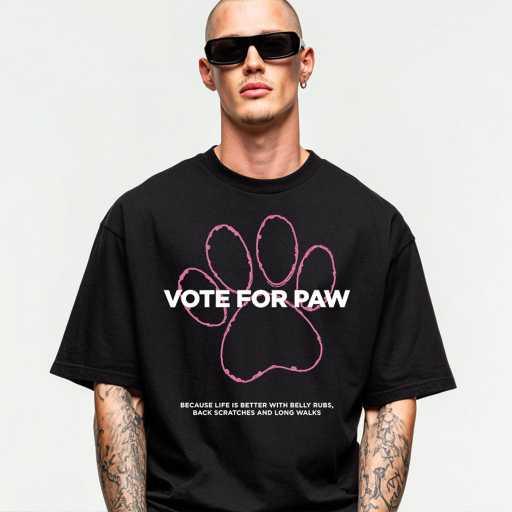 Vote for paw - Oversized T-Shirt
